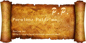 Perelesz Palóma névjegykártya